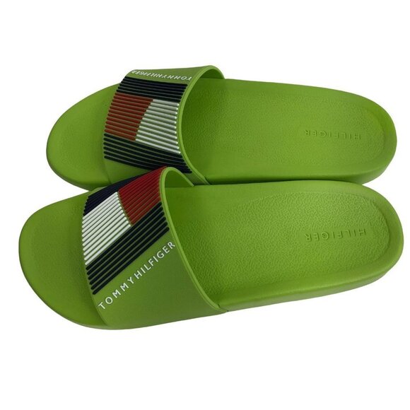 TOMMY HILFIGER MEN'S EDNOR LIGHT GREEN SLIDE SANDALS SZ 13 NWT - Picture 2 of 11